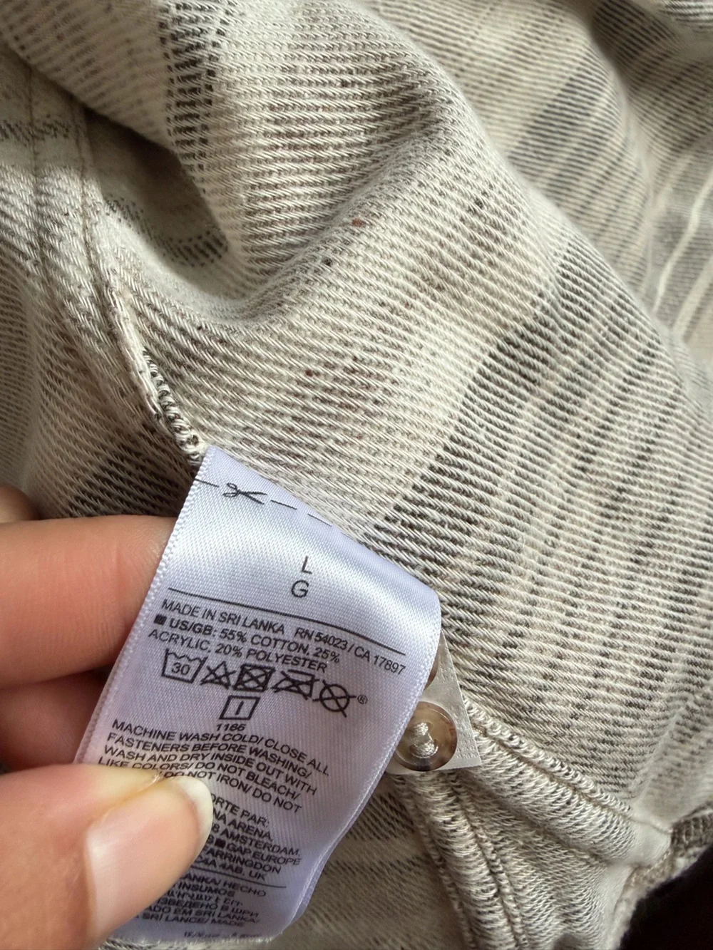 Banana Republic Men’s Large Striped Shacket Button Down